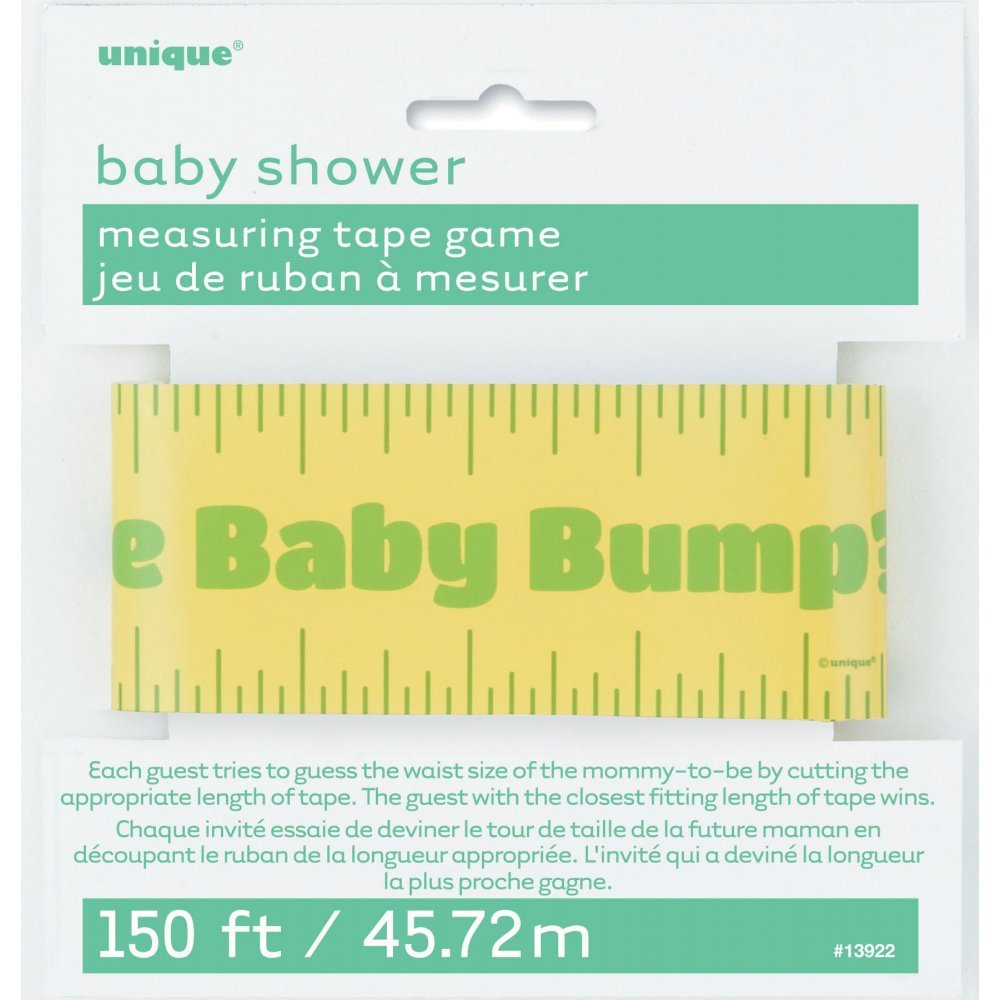Unique Party Extra-Long Yellow Measuring Tape Baby Shower Game - 45m Length | Pack of 1 4