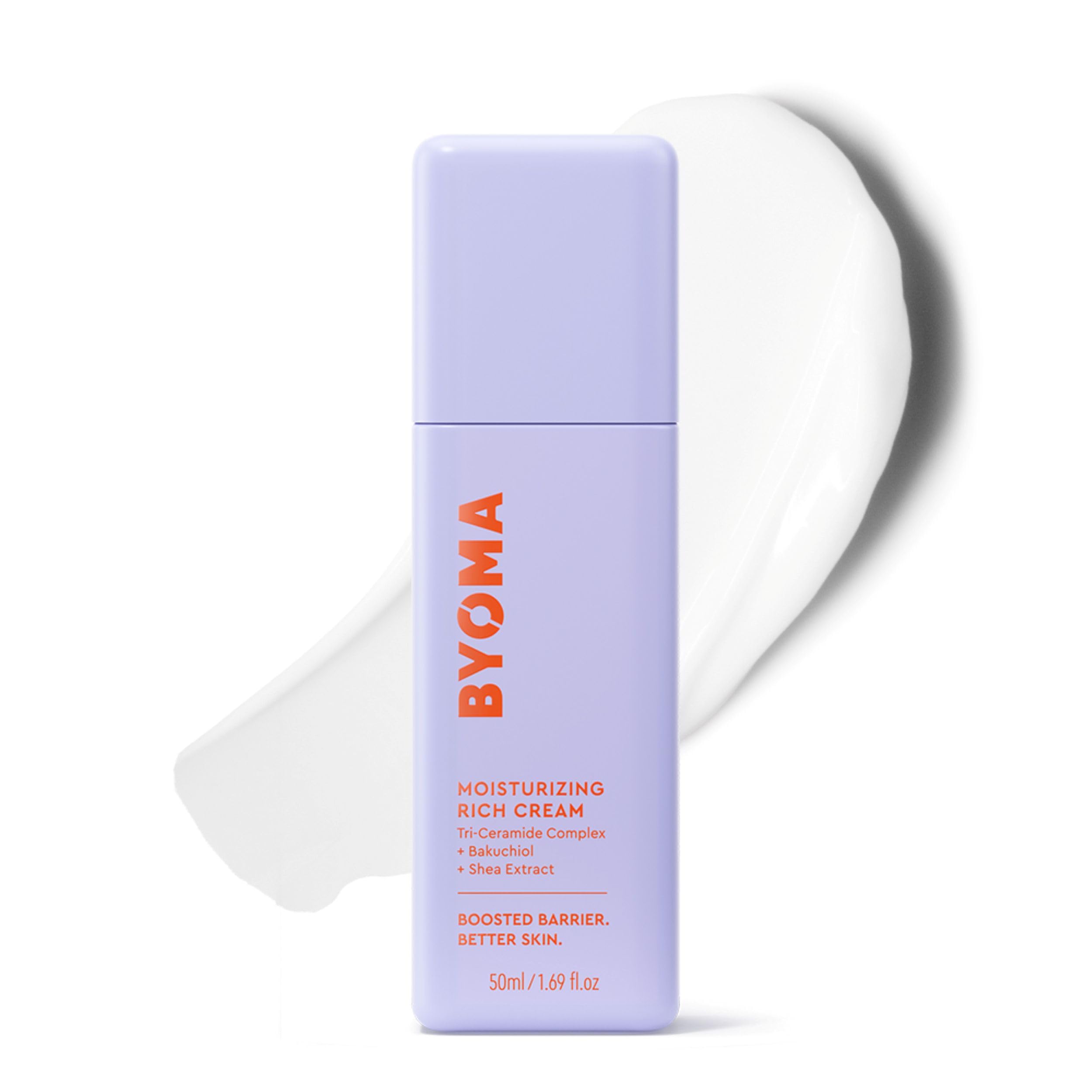 BYOMA Rich Cream - Hydrates & Nourishes Dry Skin | 50ml | Ceramides, Shea Butter, Bakuchiol 1