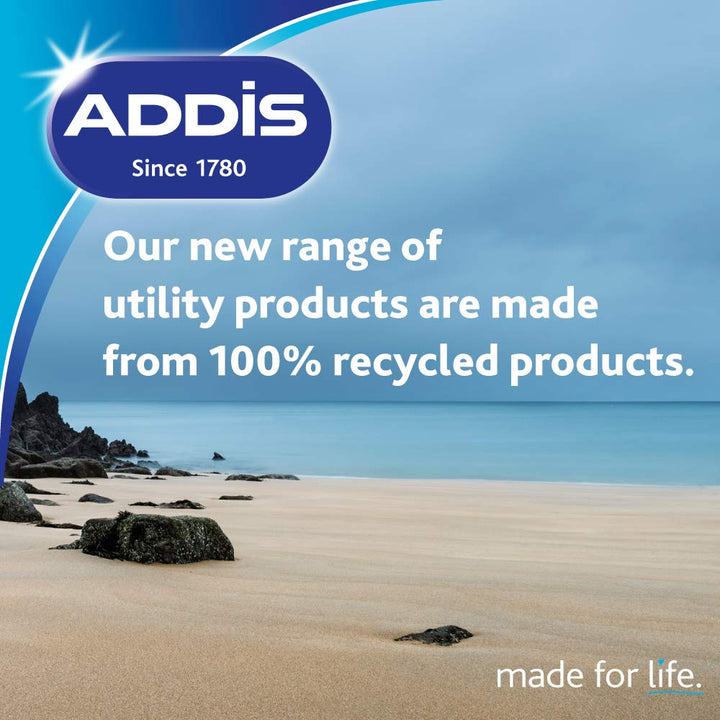 Addis Eco Washing Up Bowl with Twin Handle, 10 Litre, Made in UK from 100% Recycled Plastic