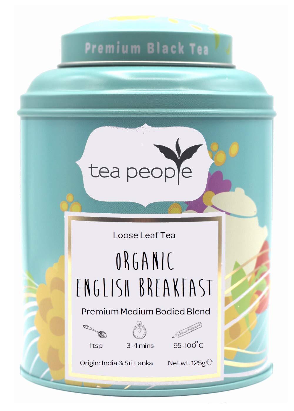 Tea People Organic English Breakfast, Loose Leaf Black Tea in Tin Caddy 3