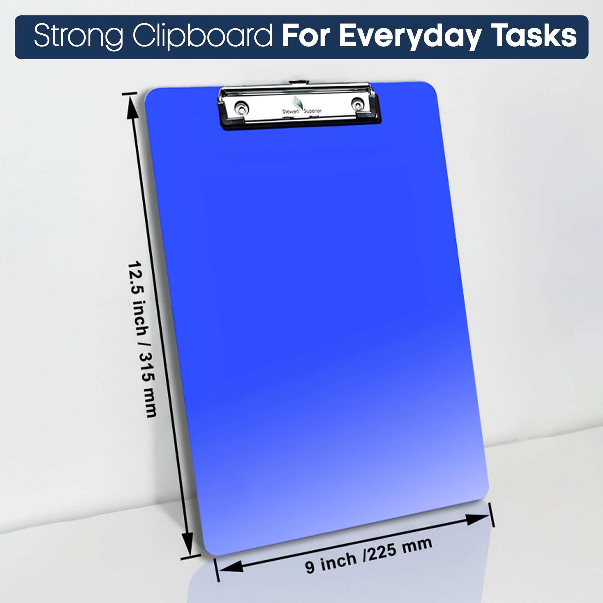 SECO A4 Translucent Blue Clipboard - Durable PVC | Heavy Duty Clip | Holds up to 50 Sheets 3