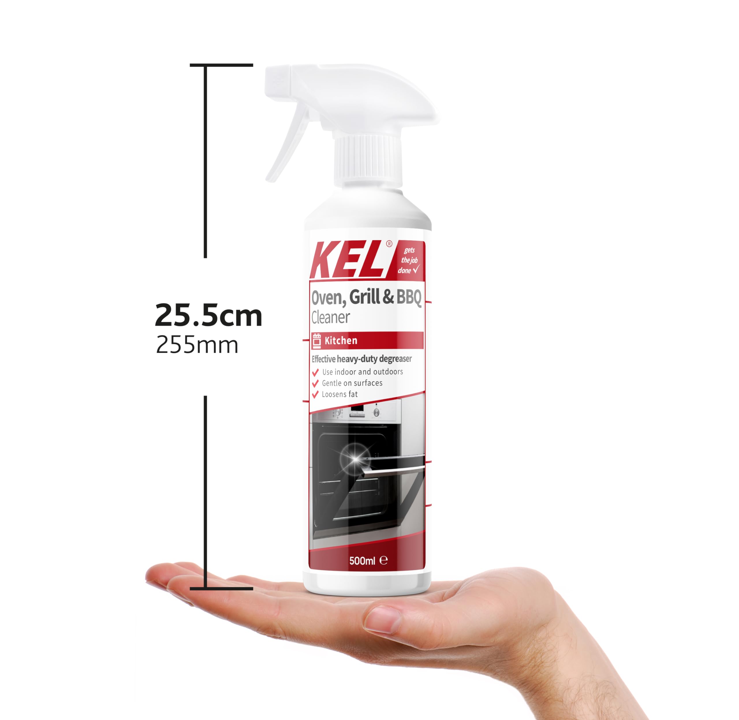 KEL Oven, Grill & BBQ Cleaner Spray - Heavy-Duty Degreaser for Ovens & Grills | 500ml