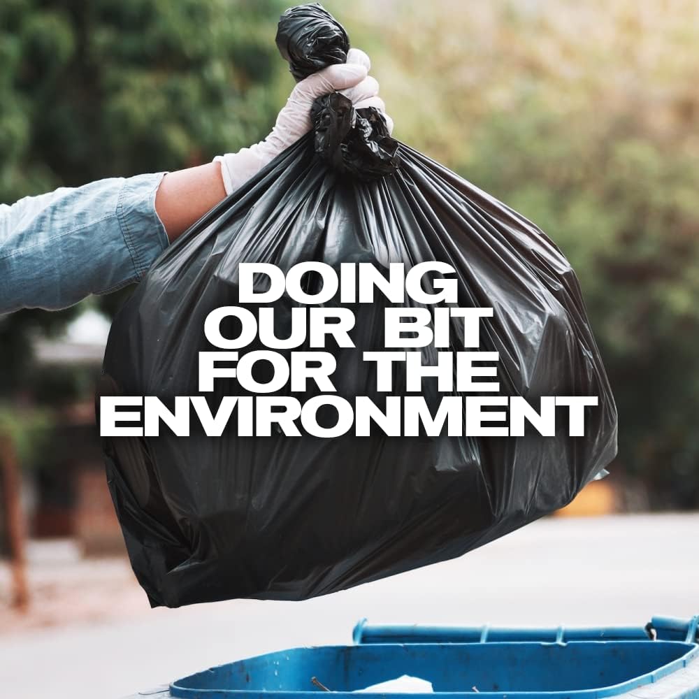 EcoBag 240L Heavy Duty Wheelie Bin Liners - 20 Pack Black Recycled Bags 3