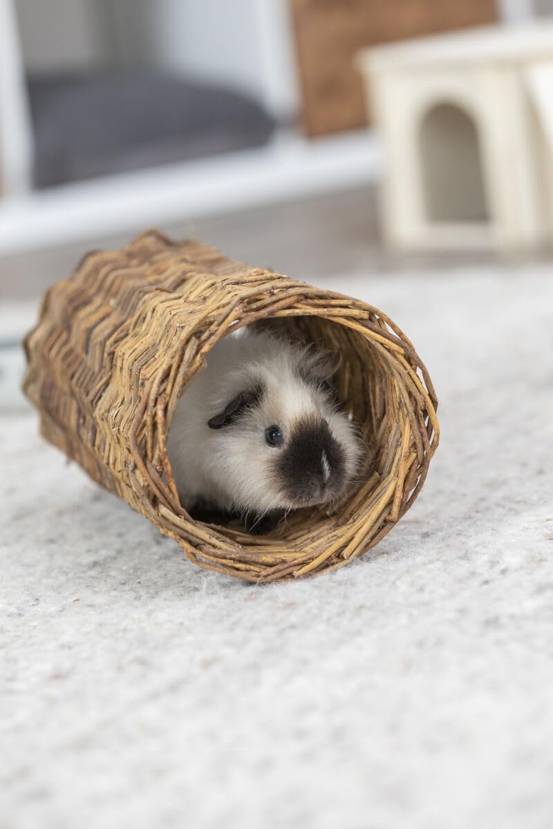 TRIXIE Wicker Tunnel for Small Animals | Natural Hideout | 33 x 15 cm 2