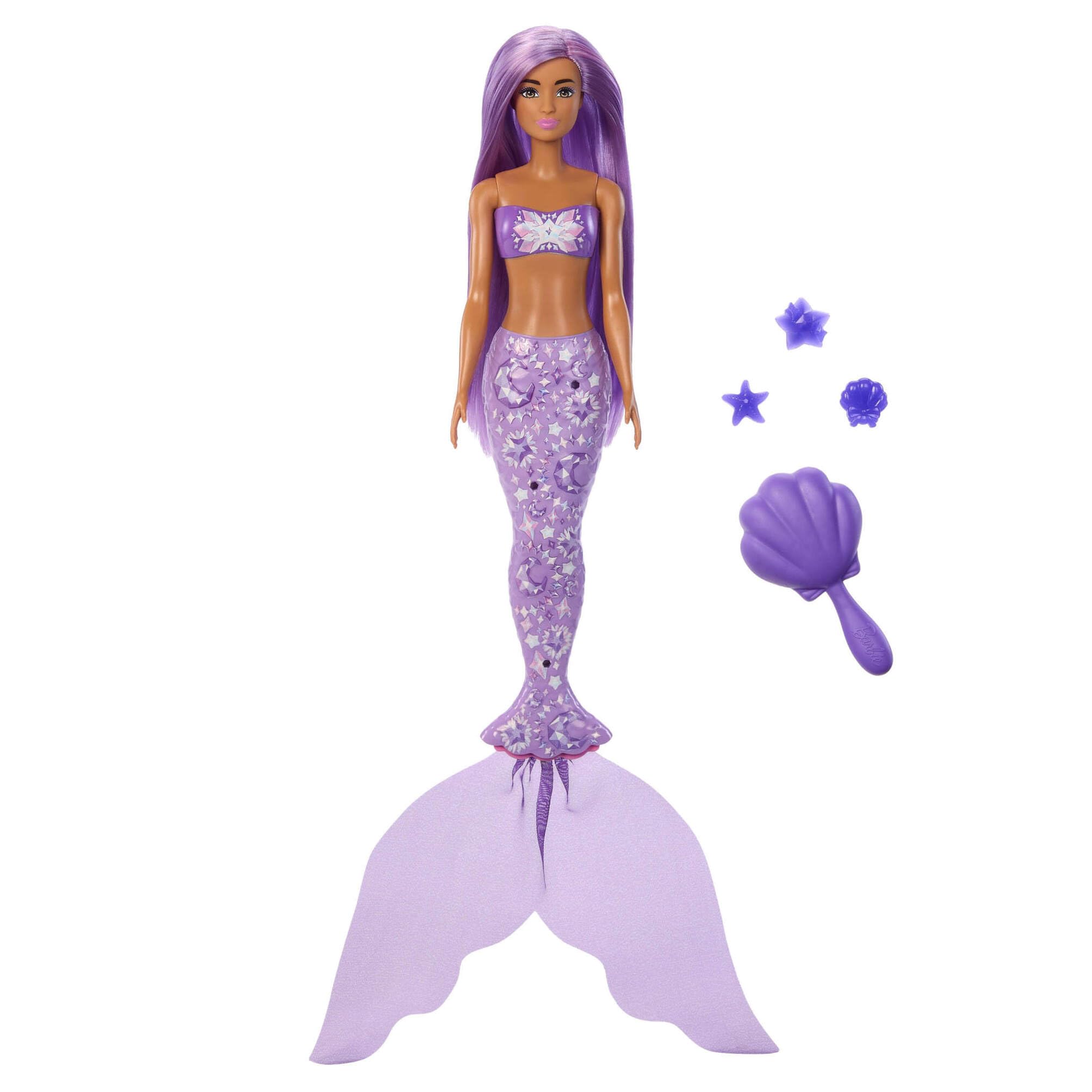 Barbie Color Reveal Mermaid Doll & 6 Surprises | Color Change Hair | Model JMW61 3
