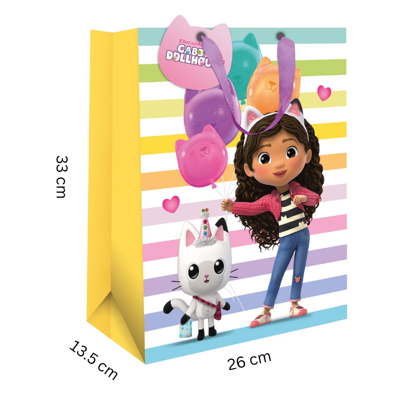 Gabbys Dollhouse Gift Bag - Birthday, Cartoon Cat Theme | 33 x 26 x 13.5 cm 6