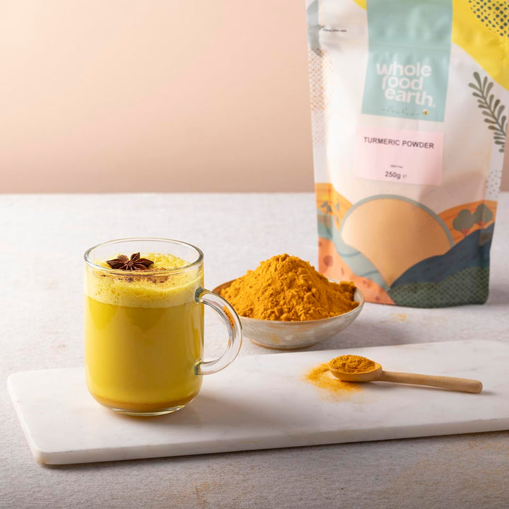 Wholefood Earth Turmeric Powder 250g - Vegan, GMO Free, Rich in Curcumin