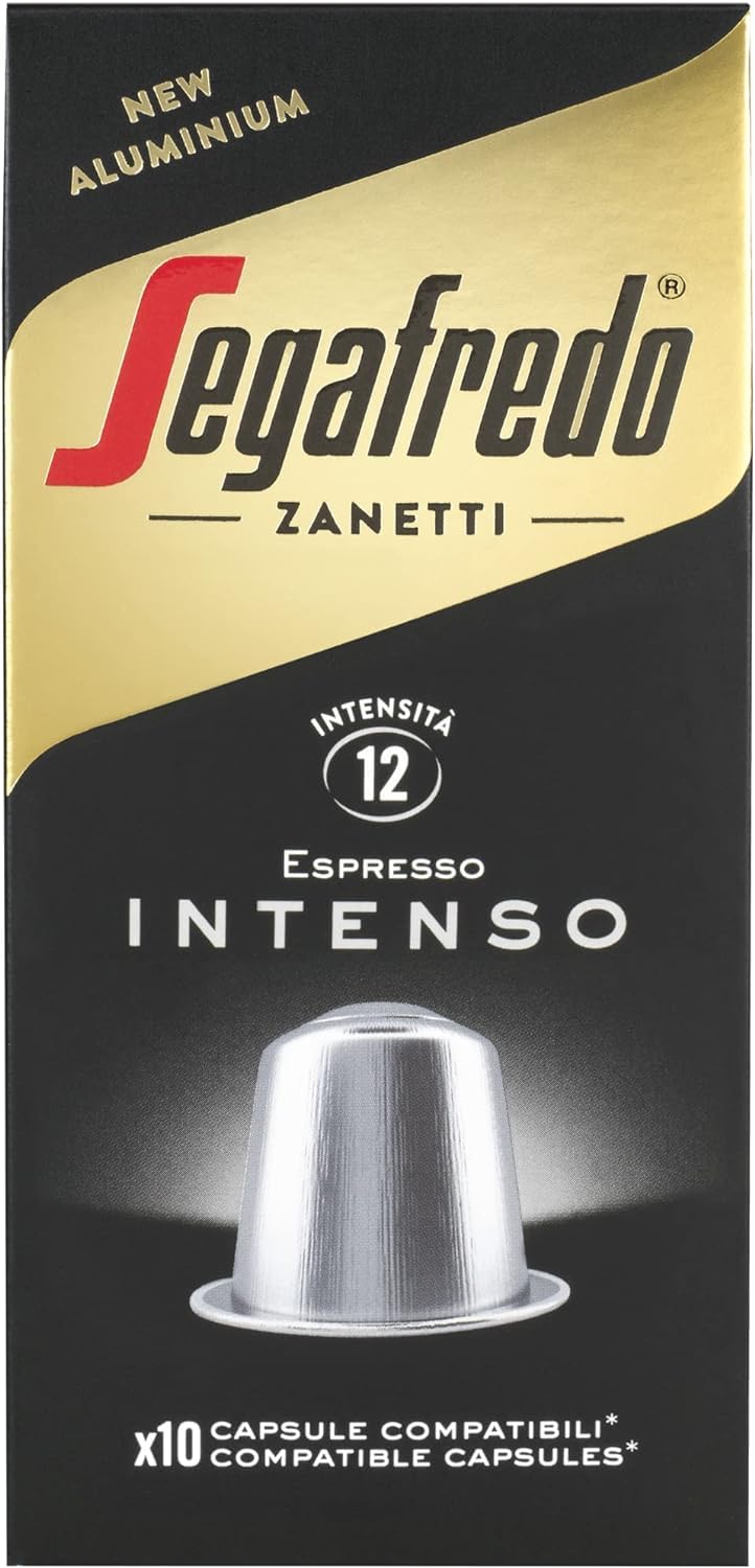 Segafredo Zanetti Intenso Coffee - 10 Nespresso® Compatible Capsules | Intensity 12 Dark Roast