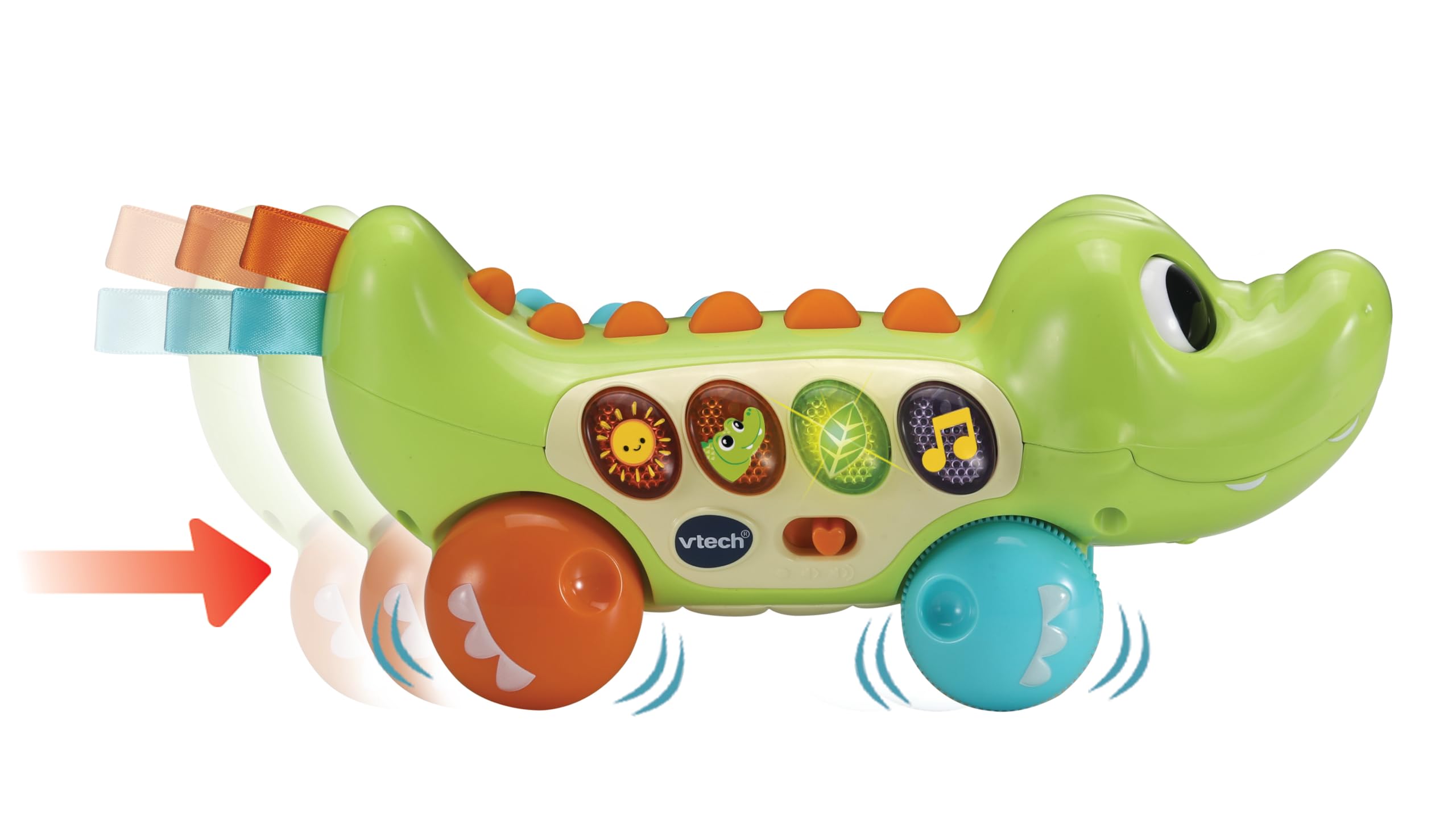 VTech Squishy Spikes Alligator - Interactive Push Along Toy for 6 Months+ 9