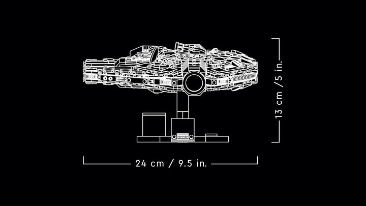 LEGO 75375 Millennium Falcon Model Building Set - Collectible Star Wars Vehicle for Adults
