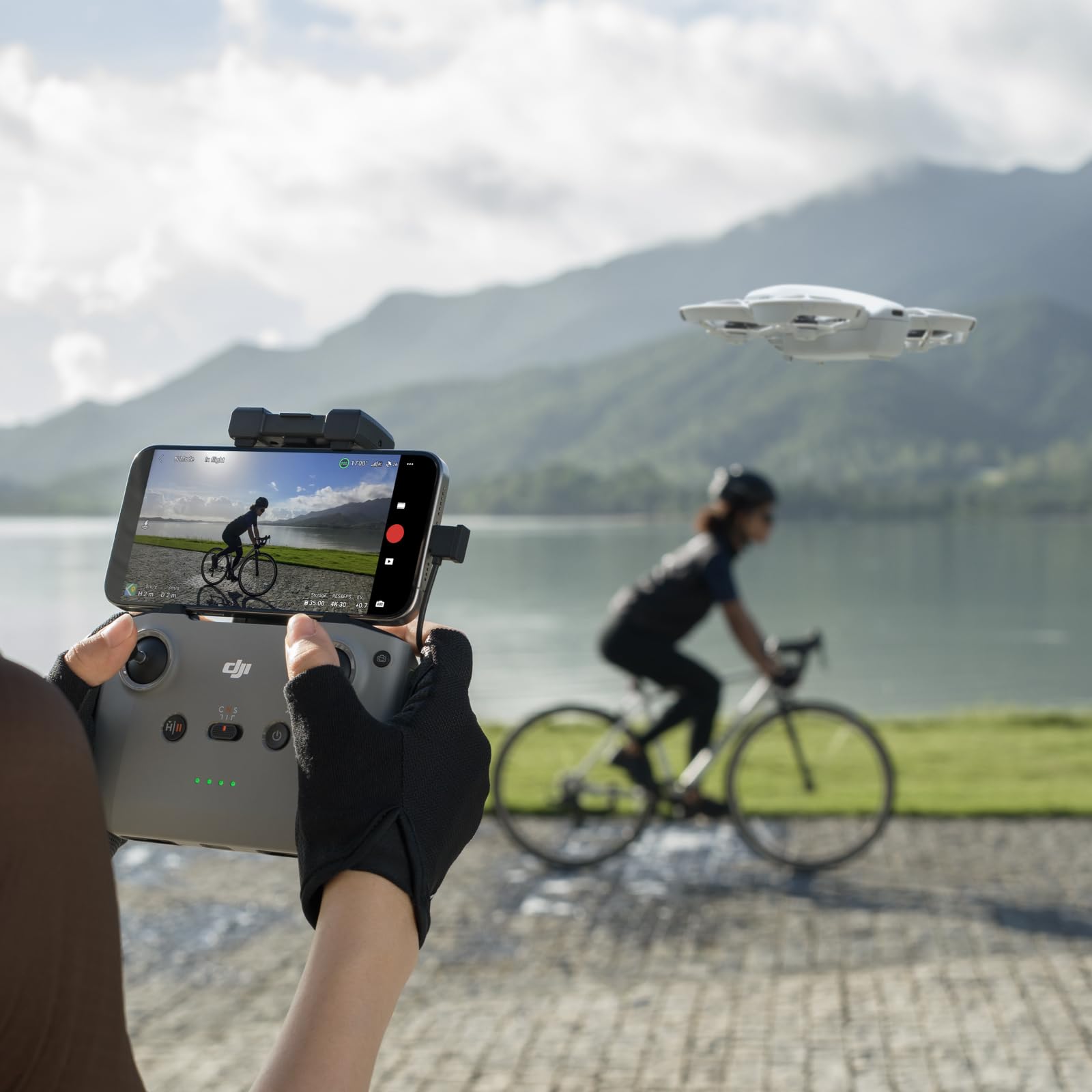 DJI Neo Fly More Combo - 135g Lightweight 4K UHD Camera Drone with Subject Tracking, Palm Takeoff, 3 Batteries & RC-N3 Controller