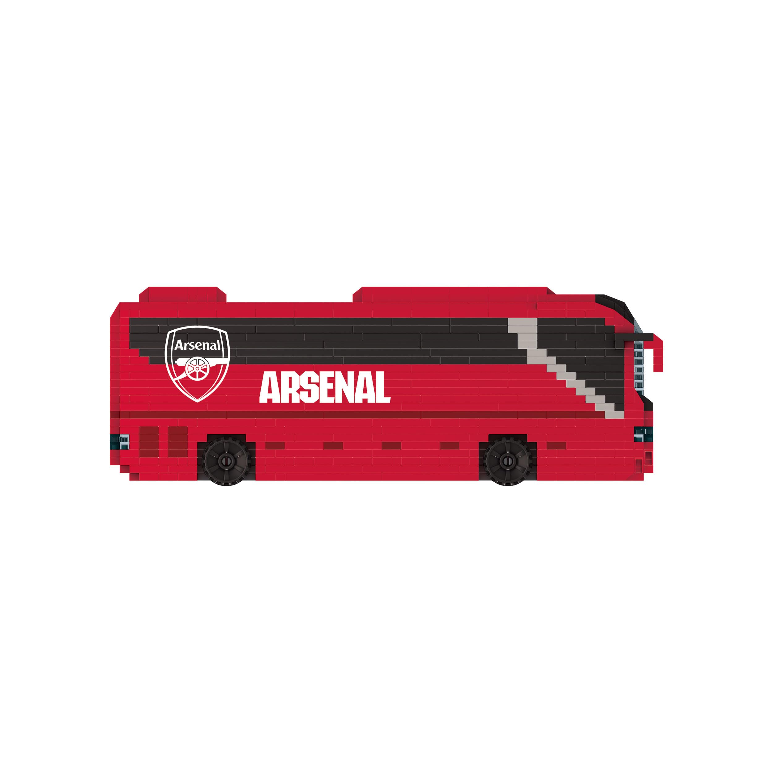 FOCO BRXLZ Arsenal FC Football Coach Building Set - 1347 Pieces, Ages 12+