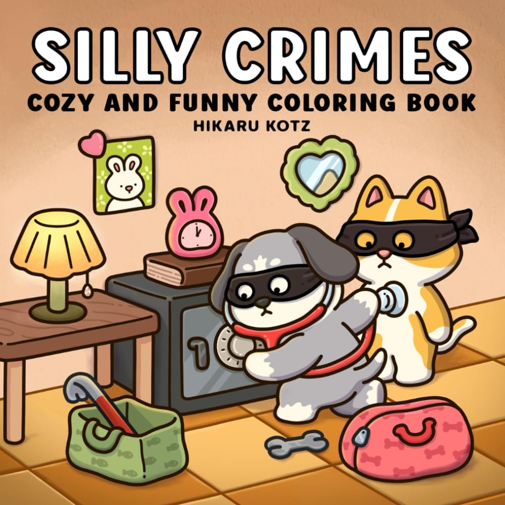 Hikaru Kotz - Silly Crimes: Cozy and Funny Coloring Book for Adults and Teens | Paperback 1