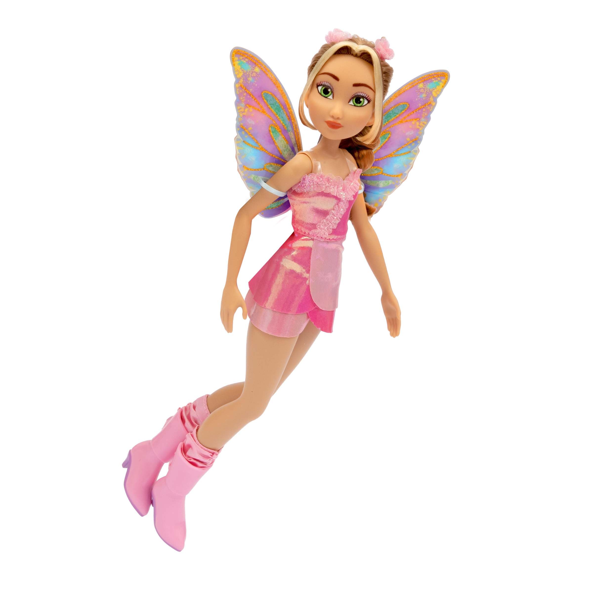 Winx Club Flora Fairy Doll - 10.24 Inch Soft Doll with Glitter Wings & Articulated Joints | Ages 4+ 4
