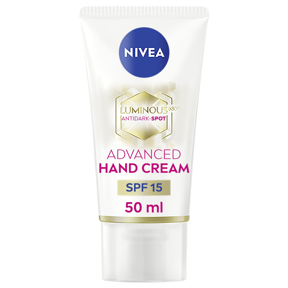 NIVEA Luminous 630 Anti Dark Spot Advanced Hand Cream - 50ml | SPF 15 | Reduces Dark Spots