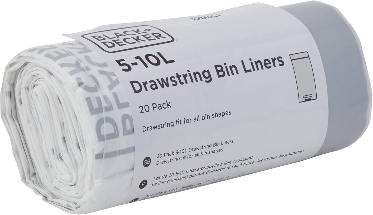 BLACK+DECKER - 5-10L Drawstring Bin Liners 20 Pack 3