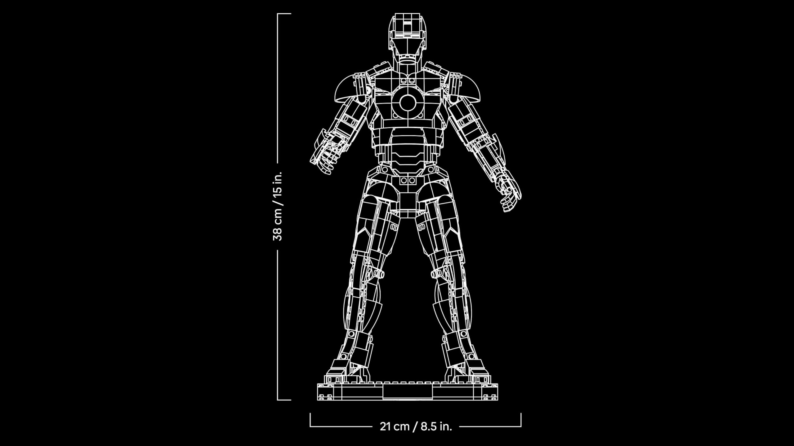 LEGO Marvel Iron Man Mark 3 Collectors' Edition Figure 76344 | 1,297 Pieces | Ages 18+ 8