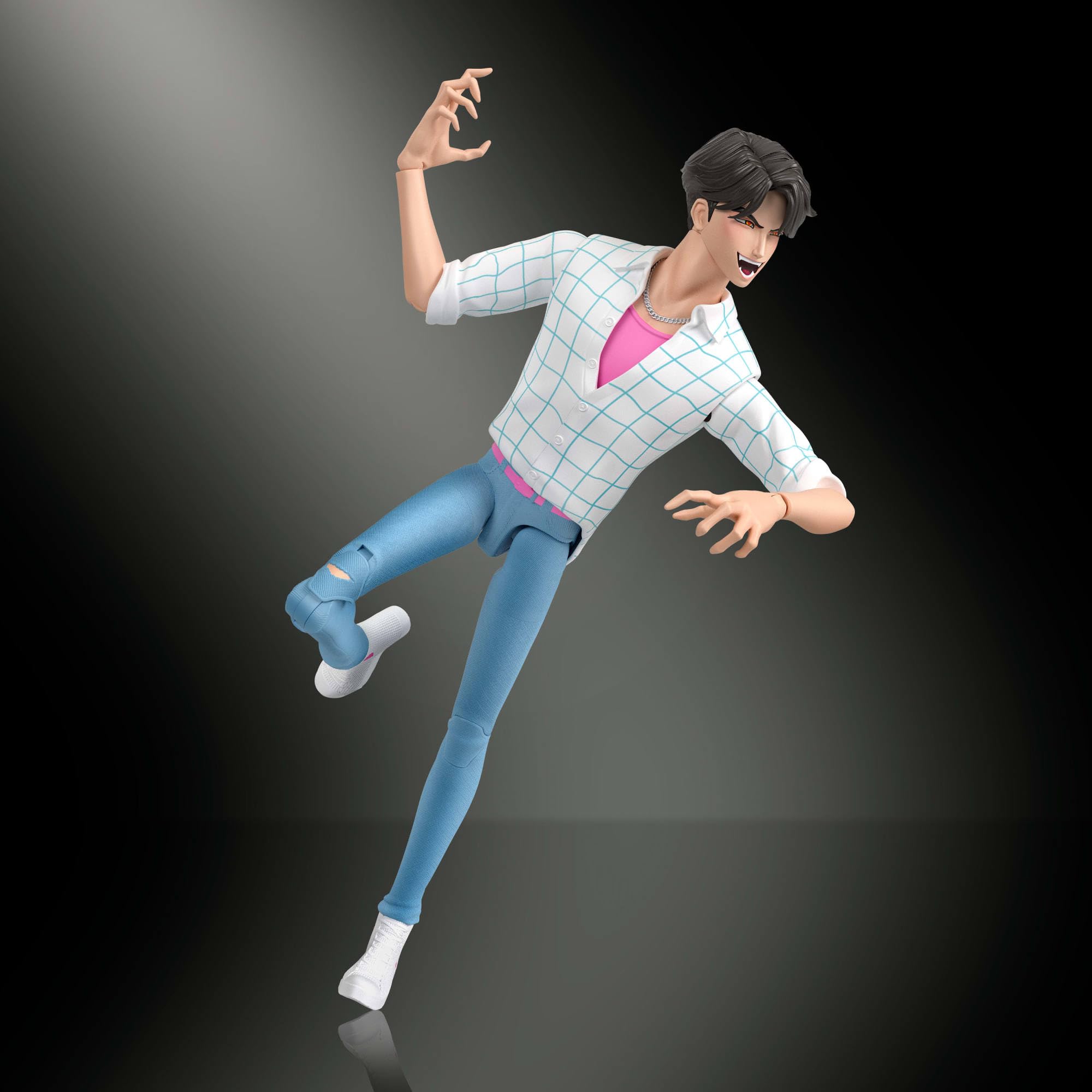 Mattel KPop Demon Hunters Jinu 6.7-inch Action Figure - 18 Points of Articulation | Multicolor Plastic | Ages 4+ 4