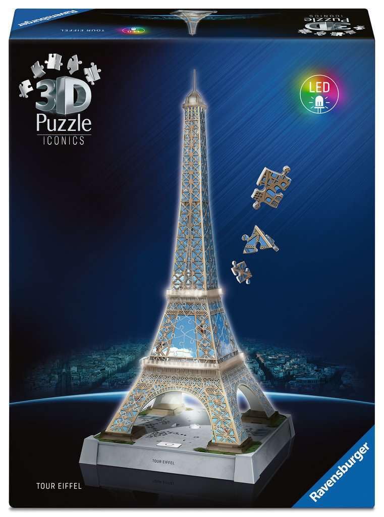 Ravensburger Iconics Eiffel Tower Light-Up 3D Jigsaw Puzzle - 216 Pieces