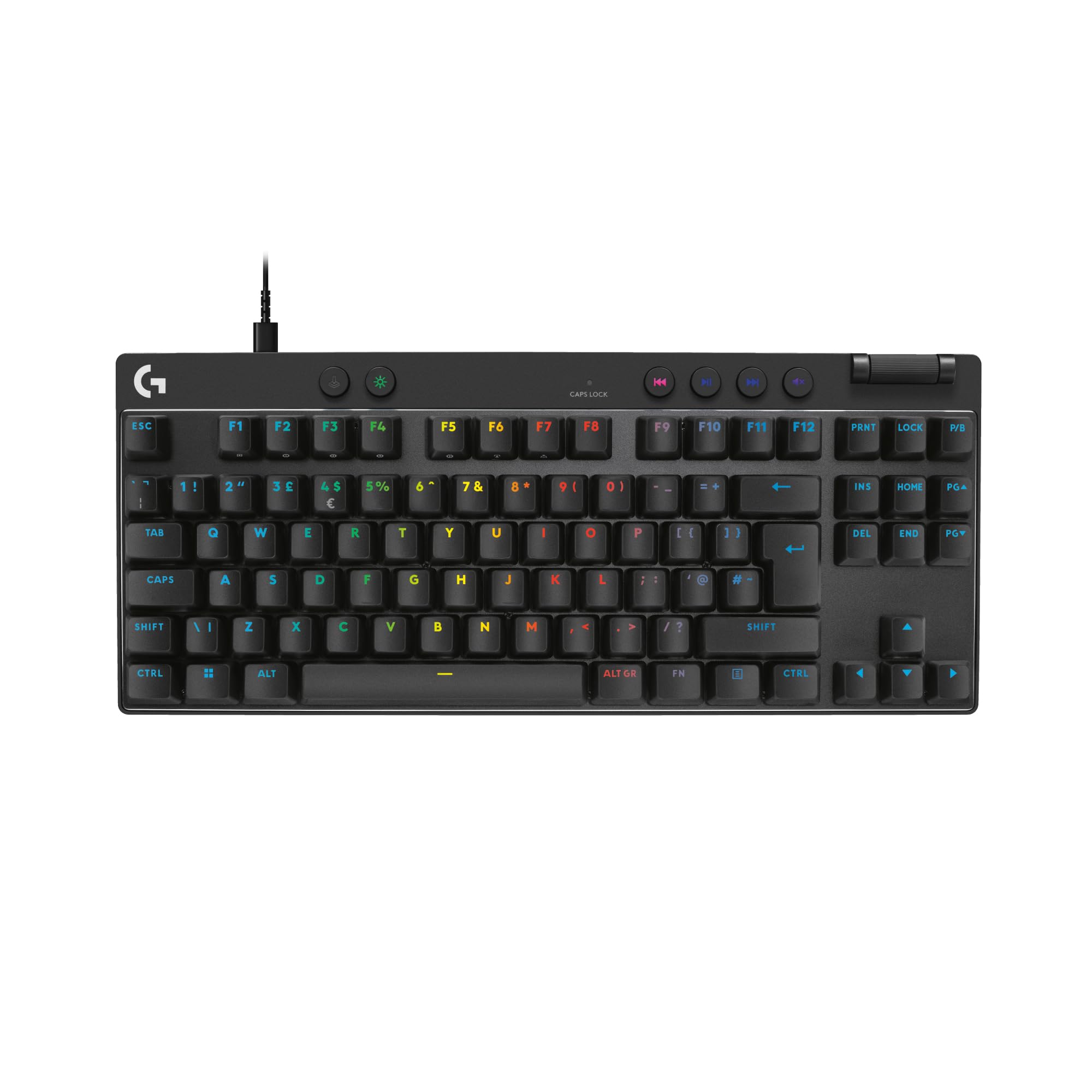 Logitech G PRO X TKL RAPID Tenkeyless Wired Gaming Keyboard with Magnetic Analog Switches | Black | RGB