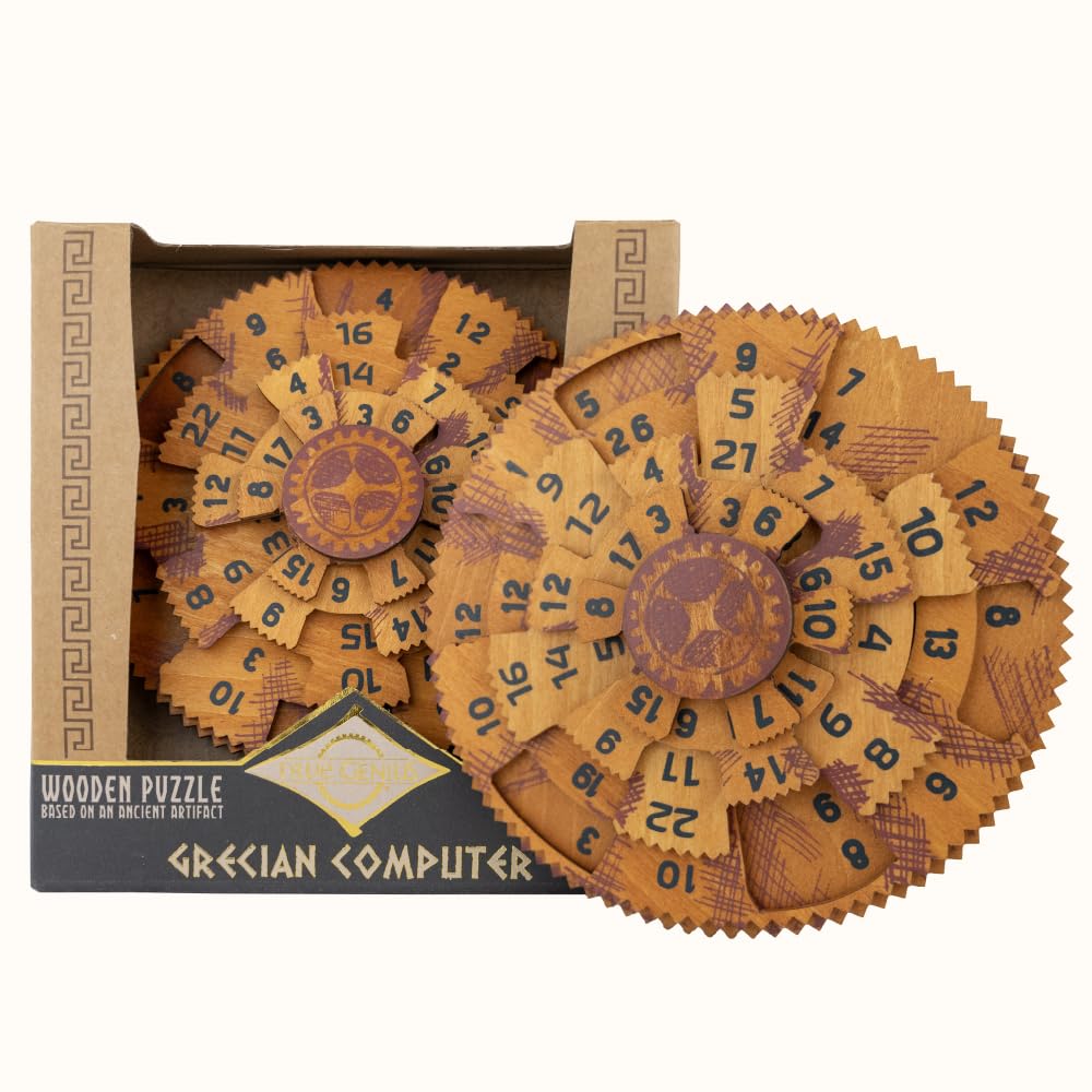 True Genius Grecian Computer Brain Teaser Puzzle - Wood Logic Game for Teens & Adults 2
