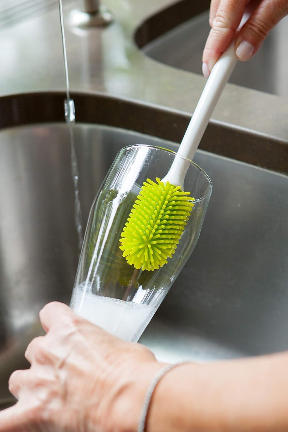 Joie - Silicone Bottle Brush for Water Bottles, Non-Scratch Cleaning Brush 14