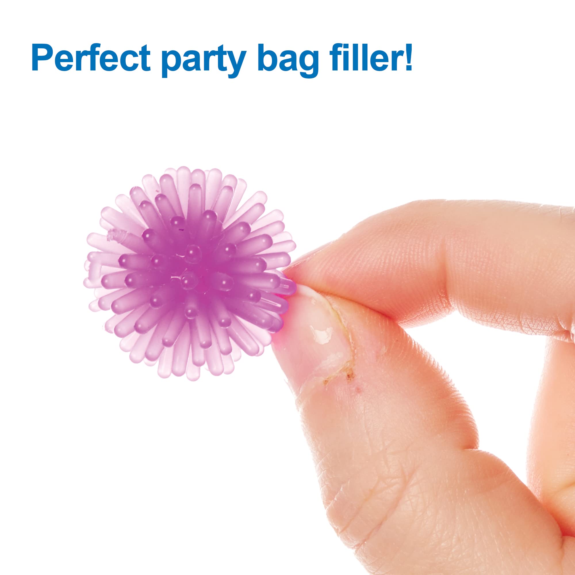 Baker Ross - Rainbow Colours Hedgehog Balls Squeeze Toy Pack of 12