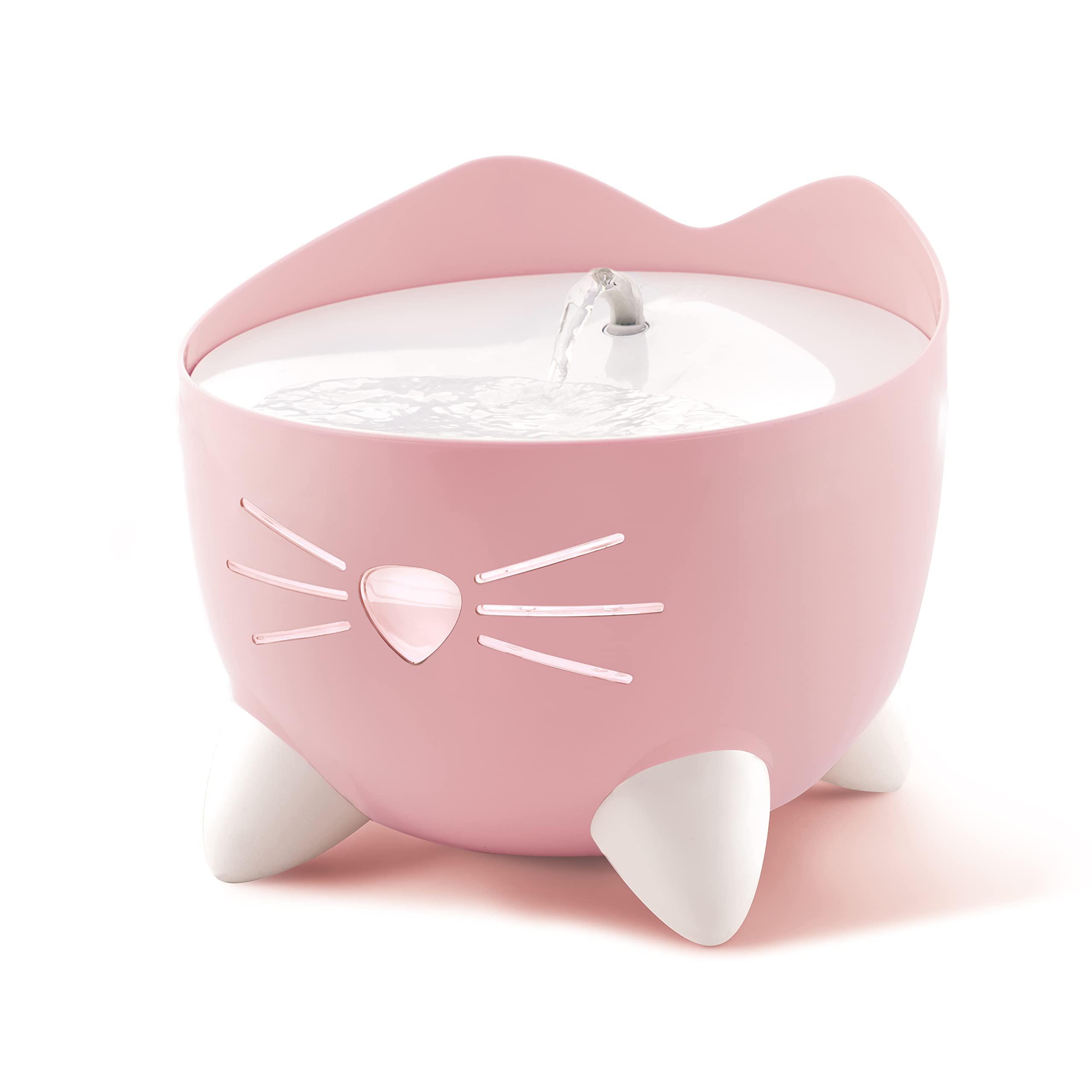 Catit PIXI Cat Drinking Fountain - 2.5 L Capacity | Triple Action Filtration | Low Water Sensor | Pink 1