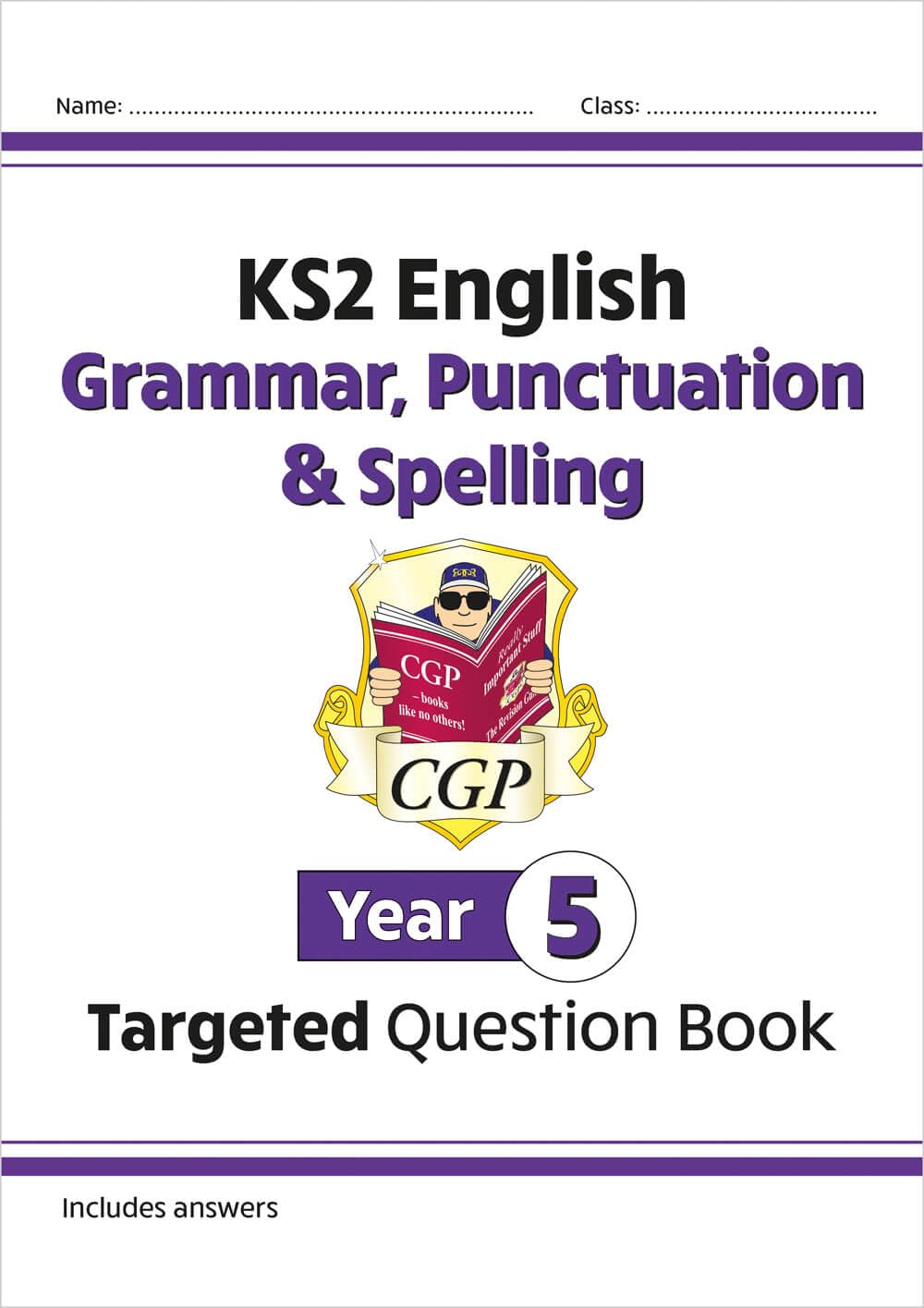CGP KS2 English Targeted Question Book: Grammar, Punctuation & Spelling - Year 5 | Paperback | 2022