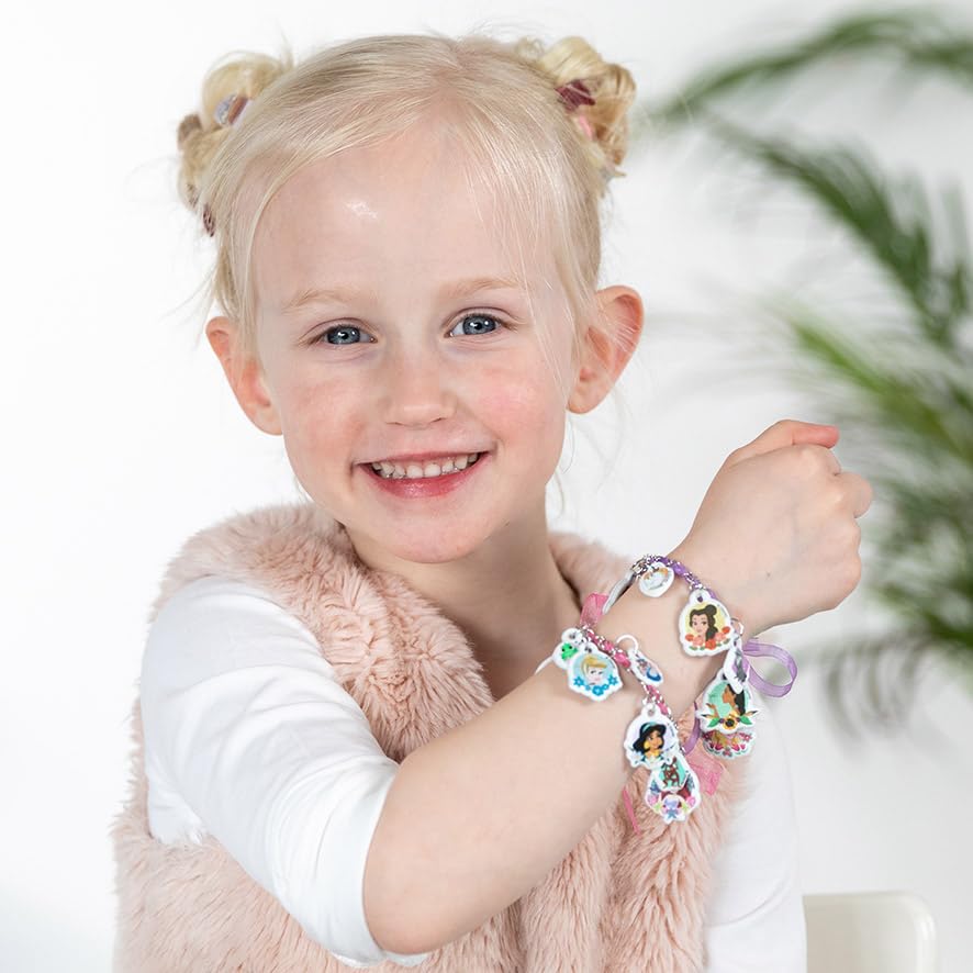 Totum Disney Princess Jewellery Craft Set - Make 2 Bracelets with Puffy Charms | Ages 4+ 2