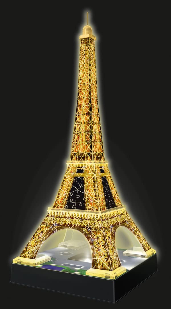 Ravensburger Eiffel Tower 3D Puzzle - Night Edition with LED Lighting, 216 Pieces 11