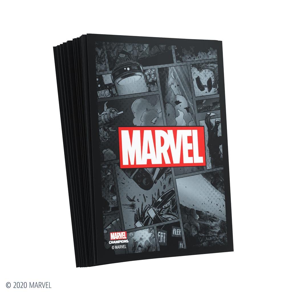 Gamegenic Marvel Champions Hüllen Marvel Schwarz, GGS15013ML