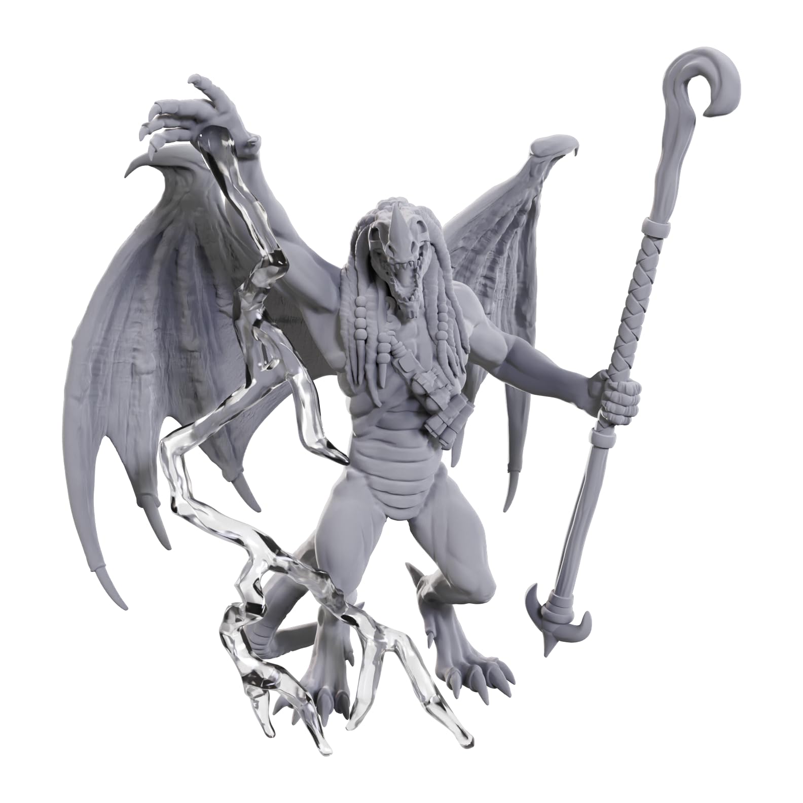WizKids D&D Nolzur's Marvelous Miniatures - Blue Abishai (Wave 24) | Unpainted Plastic Figure | Adult 1