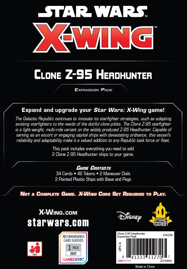 Atomic Mass Games Star Wars: X-Wing Clone Z-95 Headhunters Expansion Pack (FFGSWZ89)
