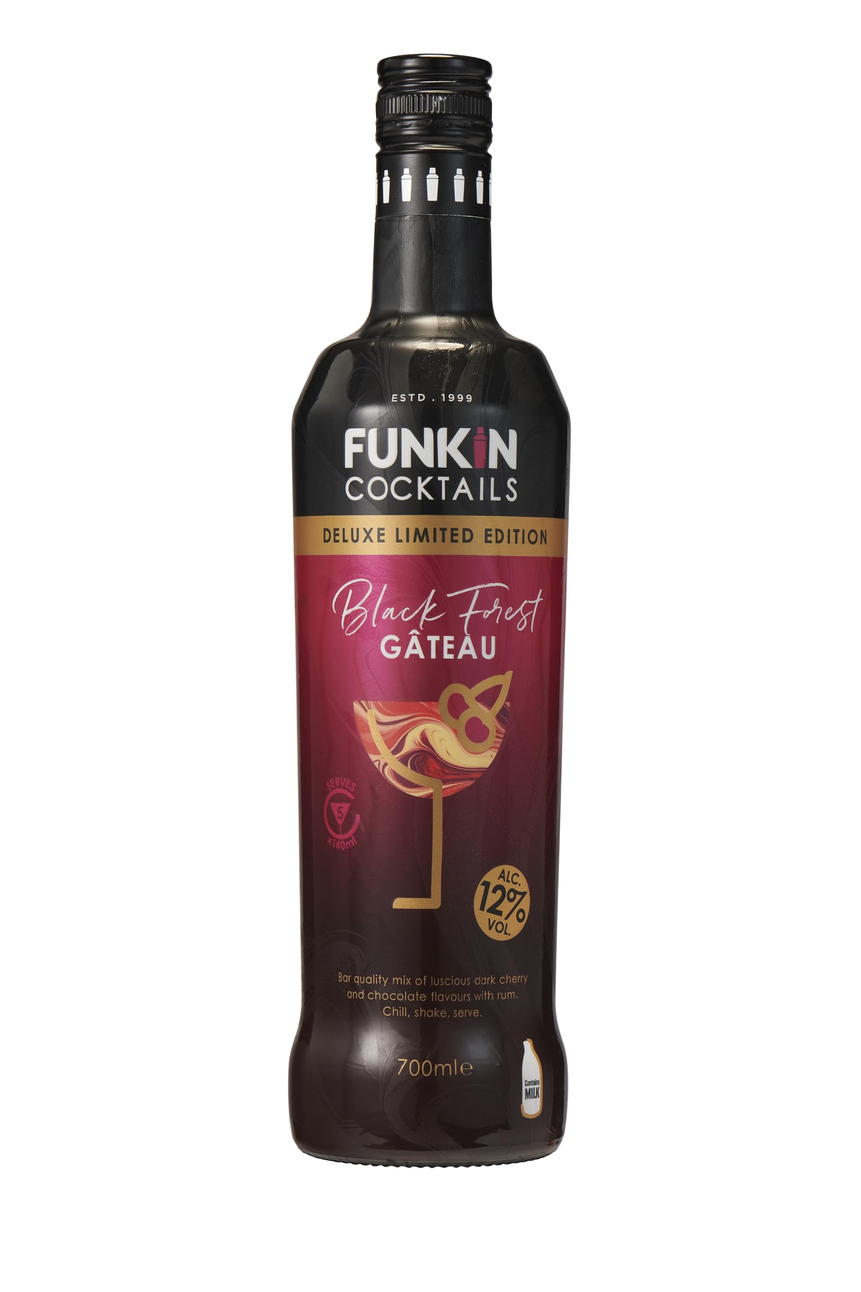 Funkin Cocktails Black Forest Gateau Ready to Drink Cocktail | 12% ABV | 700ml Bottle