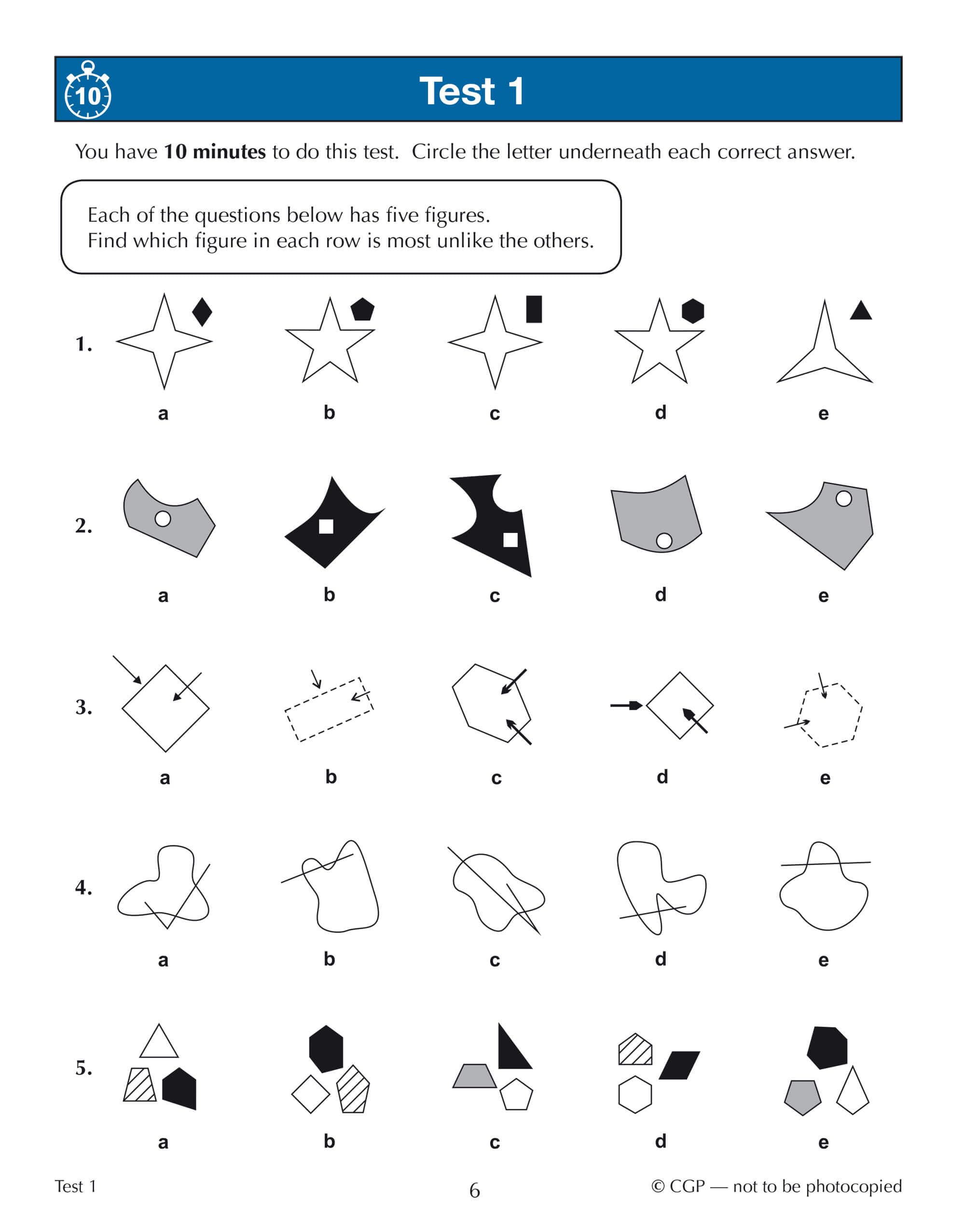 CGP 11+ GL 10-Minute Tests: Non-Verbal Reasoning | Ages 10-11 Book 1 | For 2026 Tests