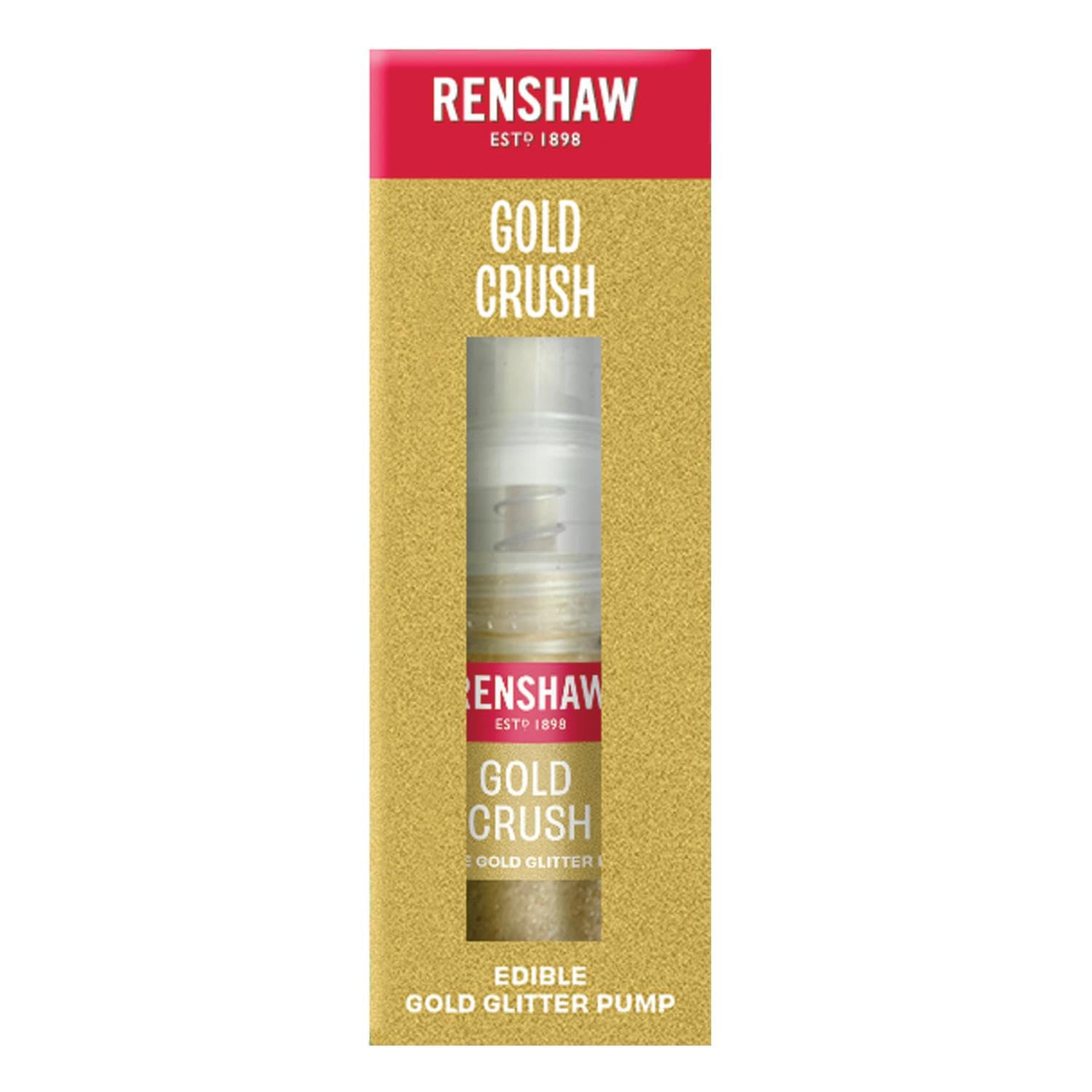 Renshaw Edible Glitter Pump - Gold Crush High Shine Lustred Glitter | 4 g 1