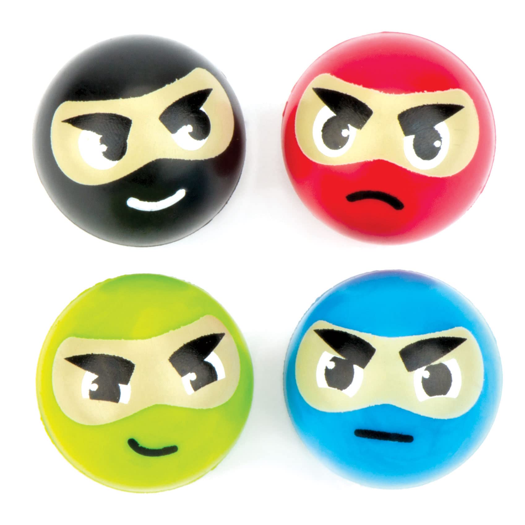 Baker Ross Ninja Jet Balls - Pack of 8 Bouncy Balls, 32mm, Assorted Colors 1