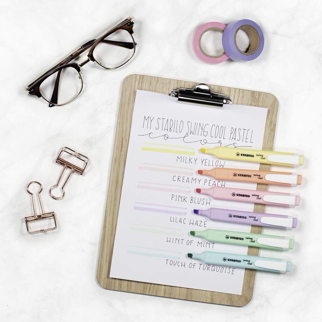 Highlighter - STABILO swing cool Pastel 6 Assorted Colours 2
