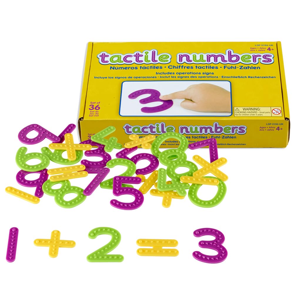 Learning Resources Tactile Numbers & Operations - Sensory Math Learning for Ages 4+ 6