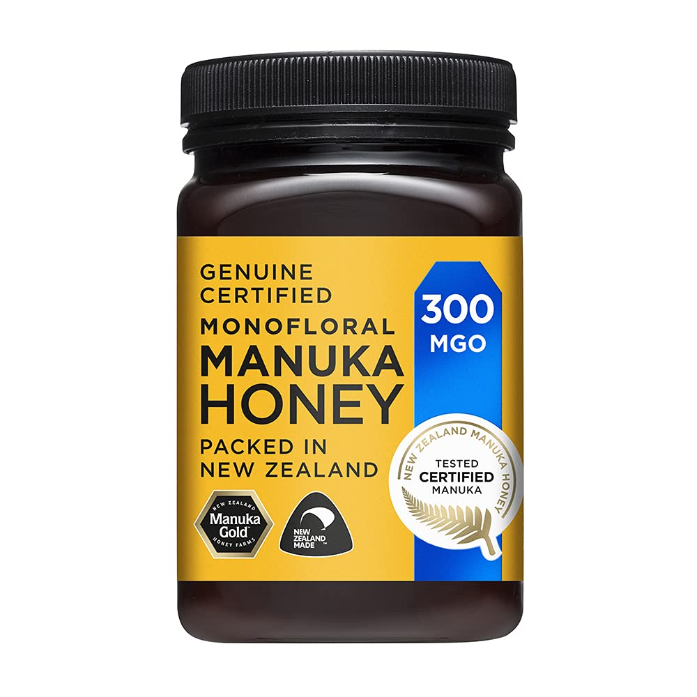 Manuka Gold Manuka Honey - 300 MGO Strength | 500g Jar | Genuine New Zealand Origin