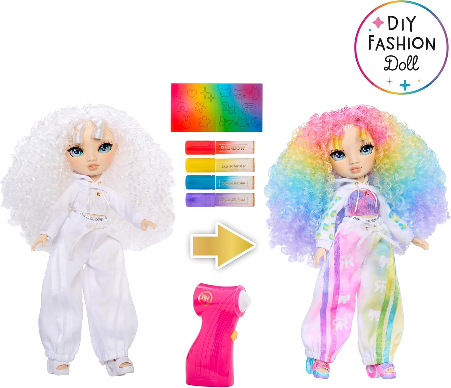 Rainbow High Air Brush & Create DIY Fashion Doll with Airbrush Kit 3