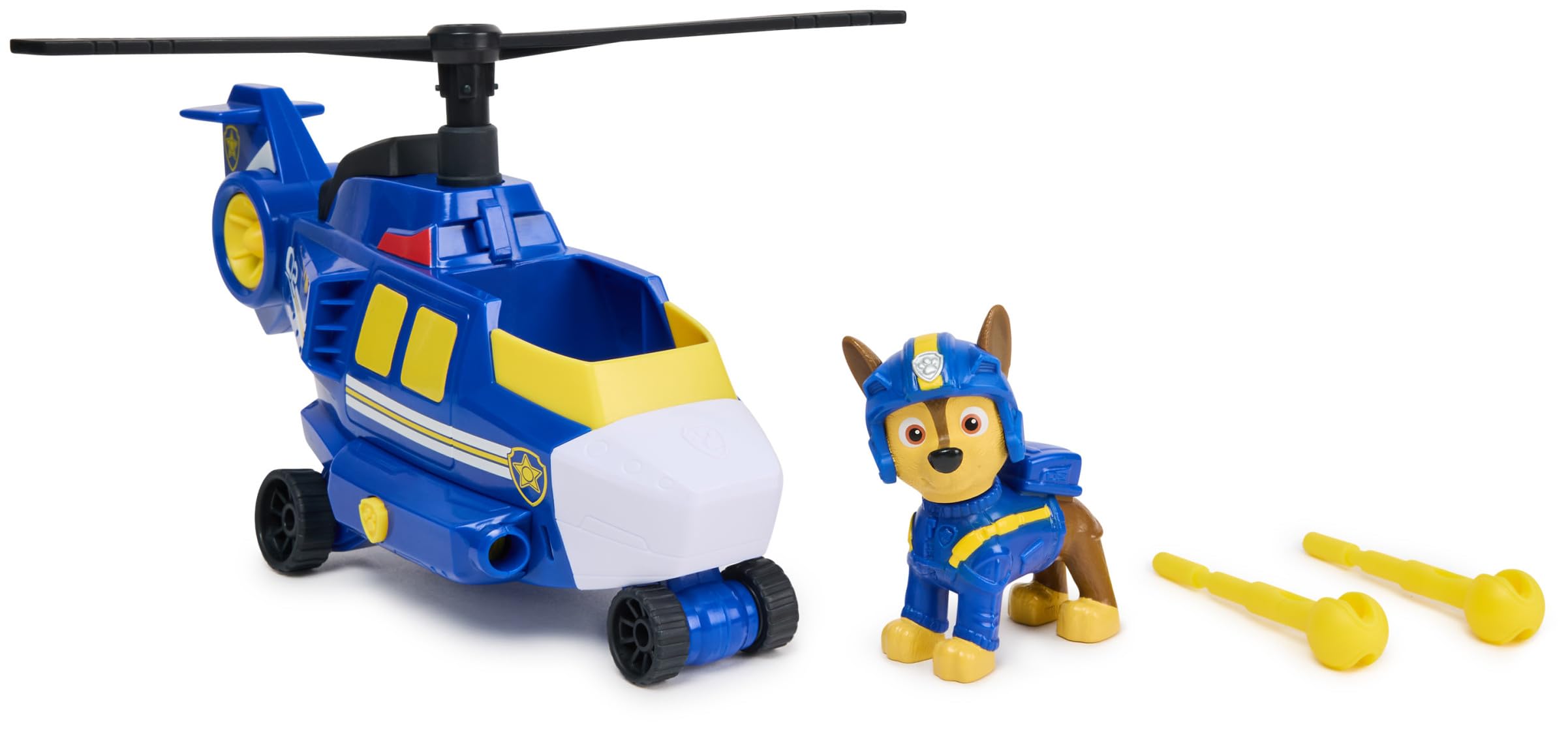 Paw Patrol: Air Rescue Chase Action Figure & Hero Helicopter Toy with Projectiles - Ages 3-9 1