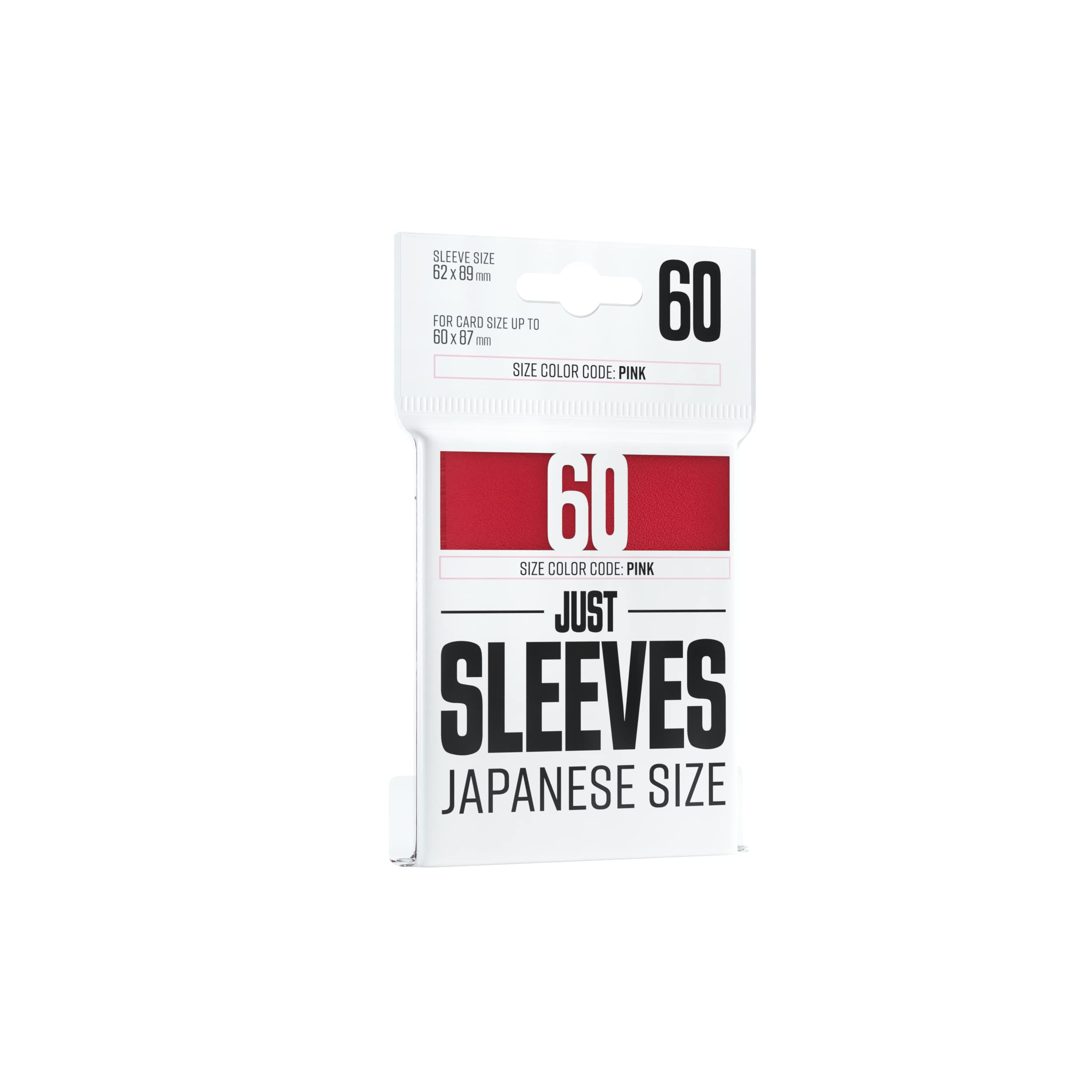 Gamegenic Just Sleeves - Japanese Size Card Protection | 60 Count | Red 1