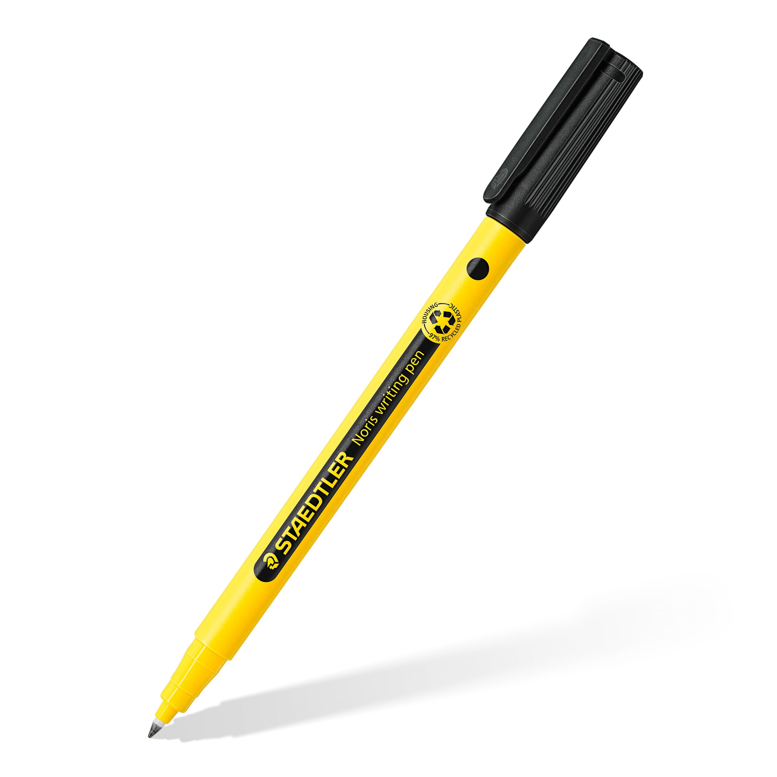 STAEDTLER Noris Handwriting Pen - Black | 0.6mm Fineliner Tip | Pack of 2 2