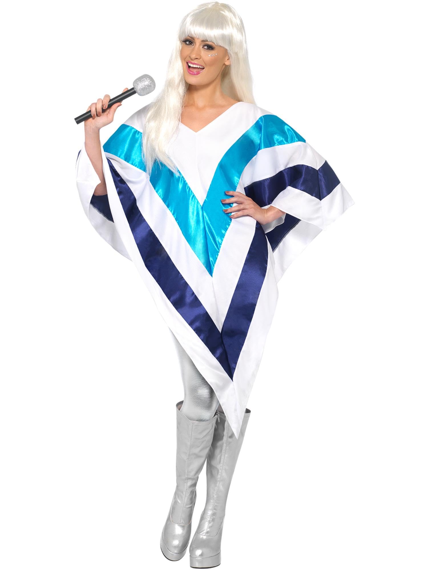 Smiffys Super Trooper Poncho - 1970s Disco Fancy Dress Costume for Adults 1