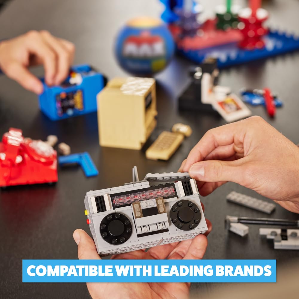 Max Build More MAX Premium Retro Building Bricks (Cassette Radio) - 221 Pieces | Collectible Mini | Ages 3+ 2
