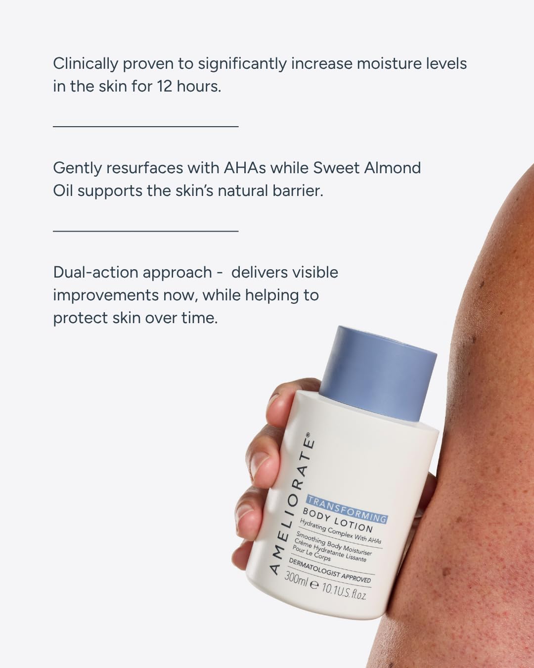 AMELIORATE Transforming Body Lotion - Exfoliates & Hydrates for KP & Bumpy Skin | 500ml 4