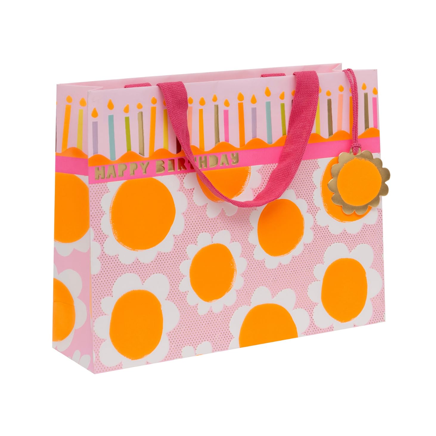 Glick Dazzling Daisies Large Landscape Gift Bag | 275 x 355 x 100 mm | Recyclable Paper 1