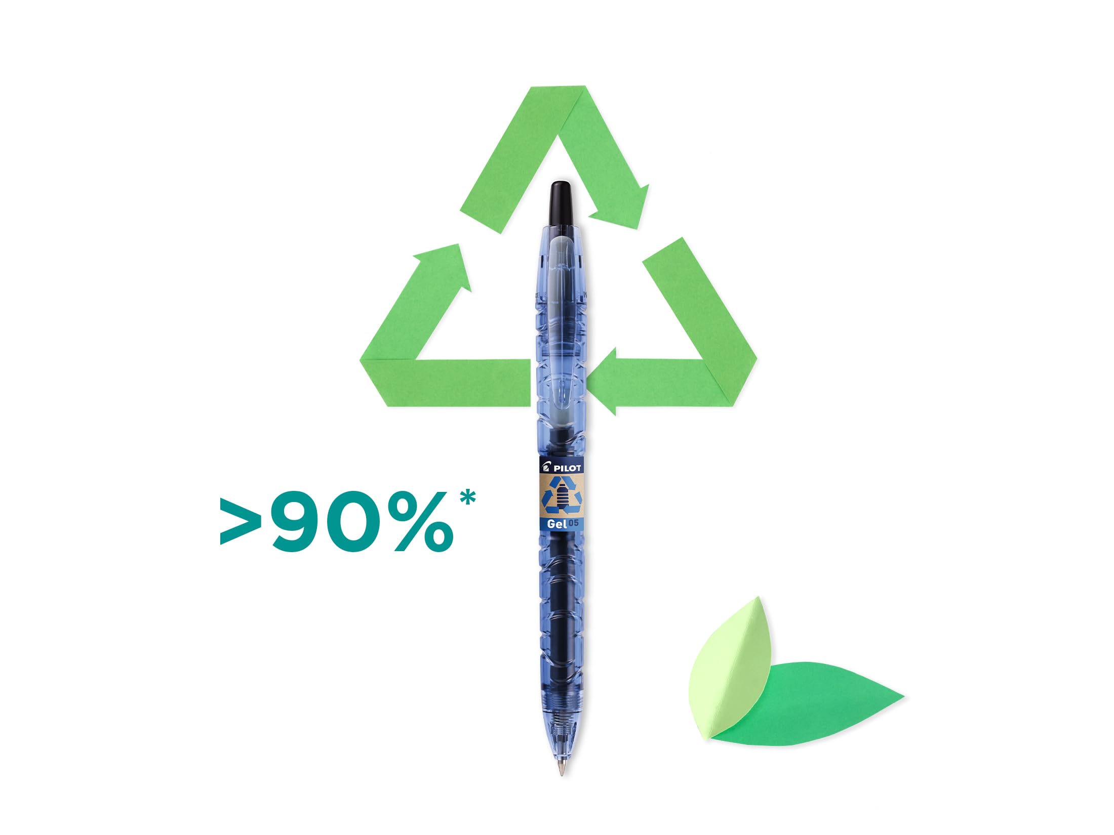 PILOT B2P Gel Ink Rollerball Pen - 0.7mm Medium Point - Retractable - Pack of 4 3